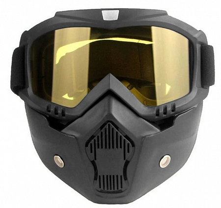 Кроссовые очки снегоходные с двойной линзой (PRO) 302-100 Black Matt Кроссовые очки снегоходные с двойной линзой (PRO) 302-100 Black Matt